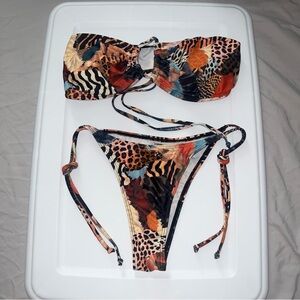 Animal Print Bikini Set